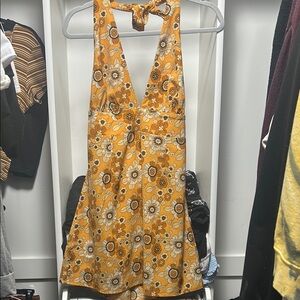 Cider Mustard Floral Dress